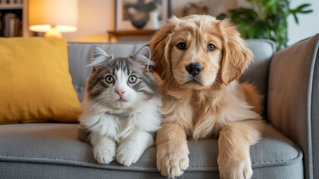 Cat and dog together representing pets that need insurance