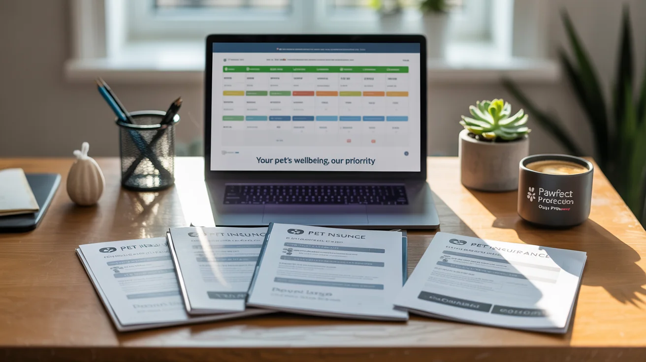 Comparison chart of top pet insurance provider costs